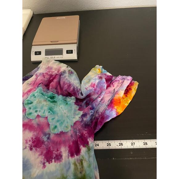 Dharma Trading Co Shirt Womens XL Multicolor Tie Dye Tunic Boho Rayon Top - Picture 5 of 7